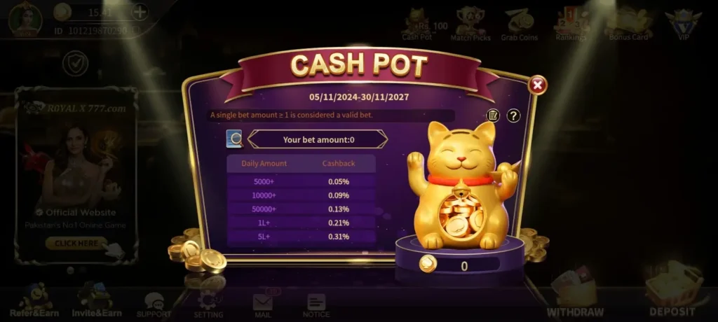 Royalx777 Cash pot